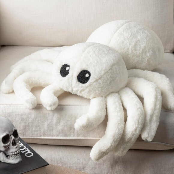 Other - Happy Halloween  Throw Pillow Faux Fur Tarantula Shaped Halloween  Pillow